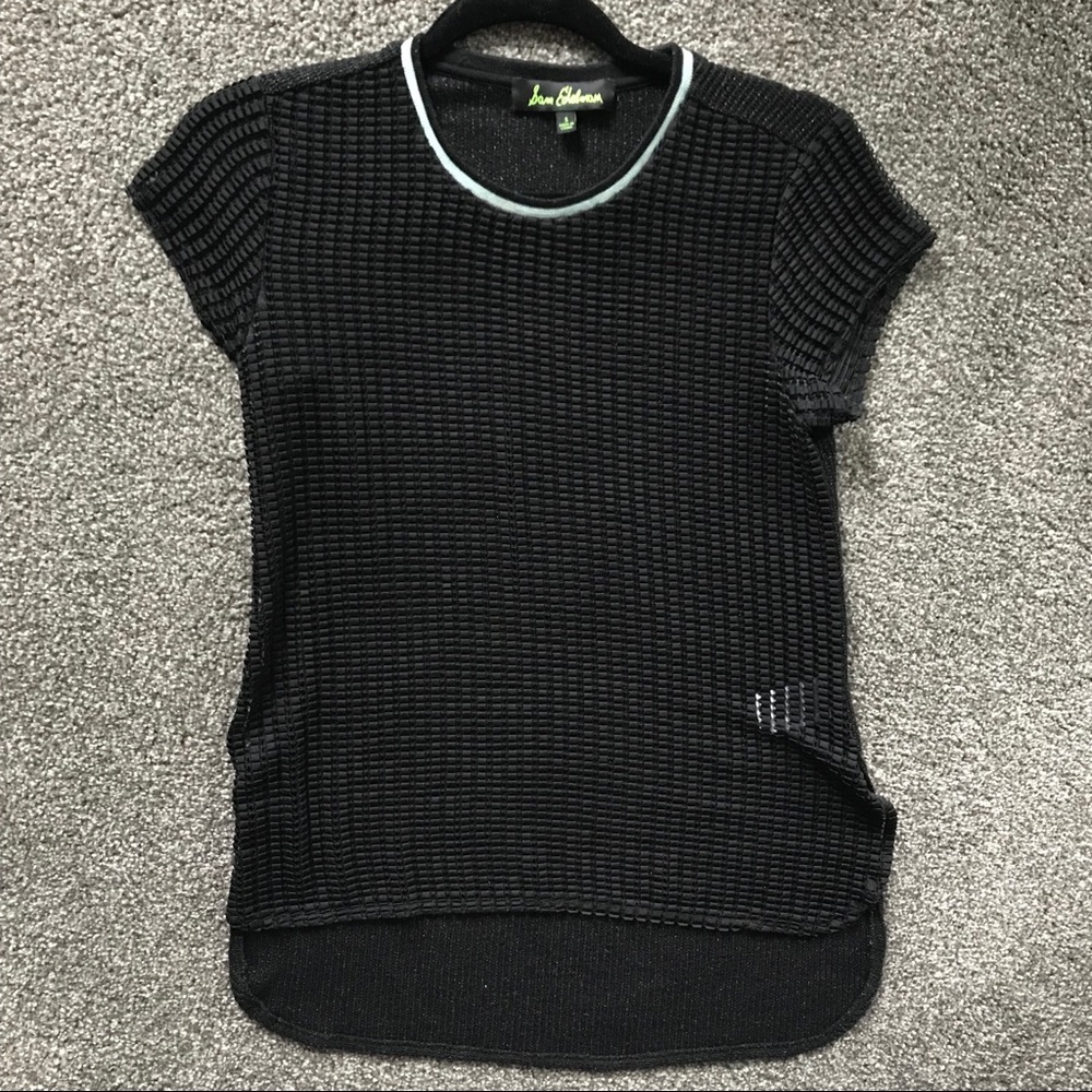 Sheer textured mesh athleisure top by Sam Edelman